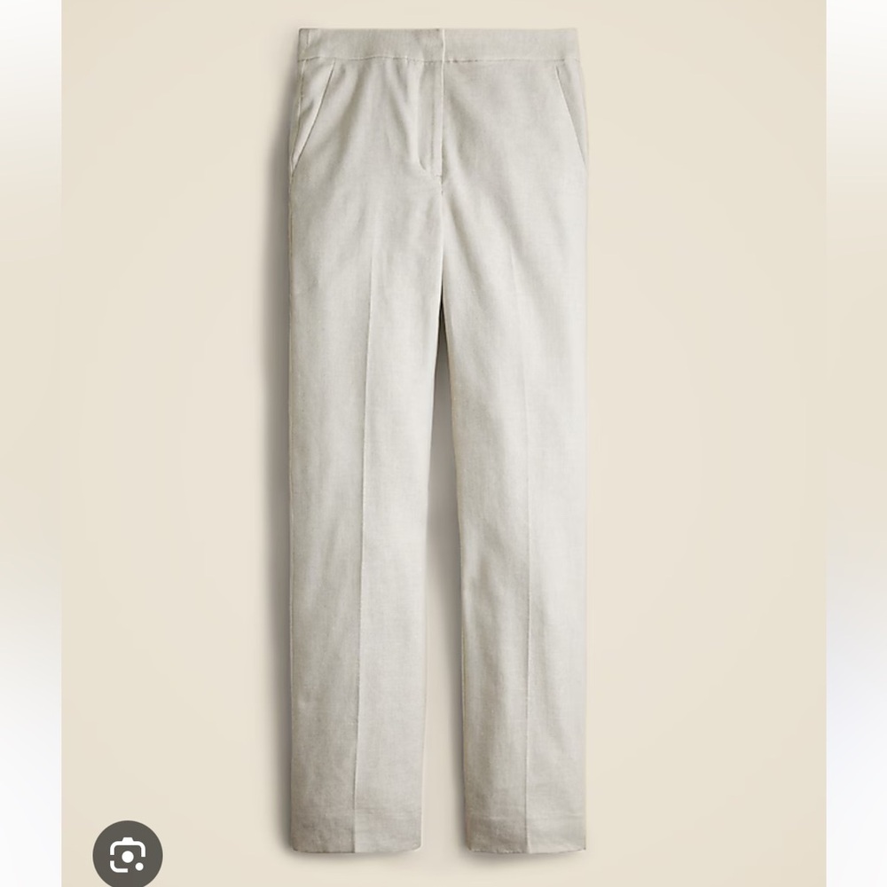 J. Crew Kate straight-leg pant in stretch linen blend